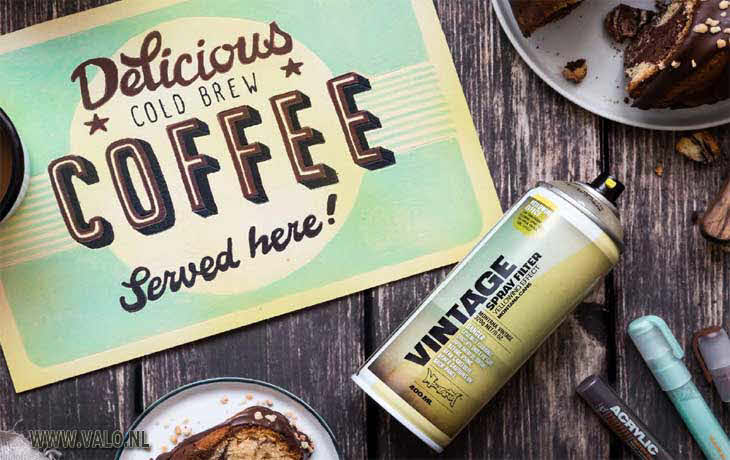 Montana Vintage look aanbrengen met spuitbus