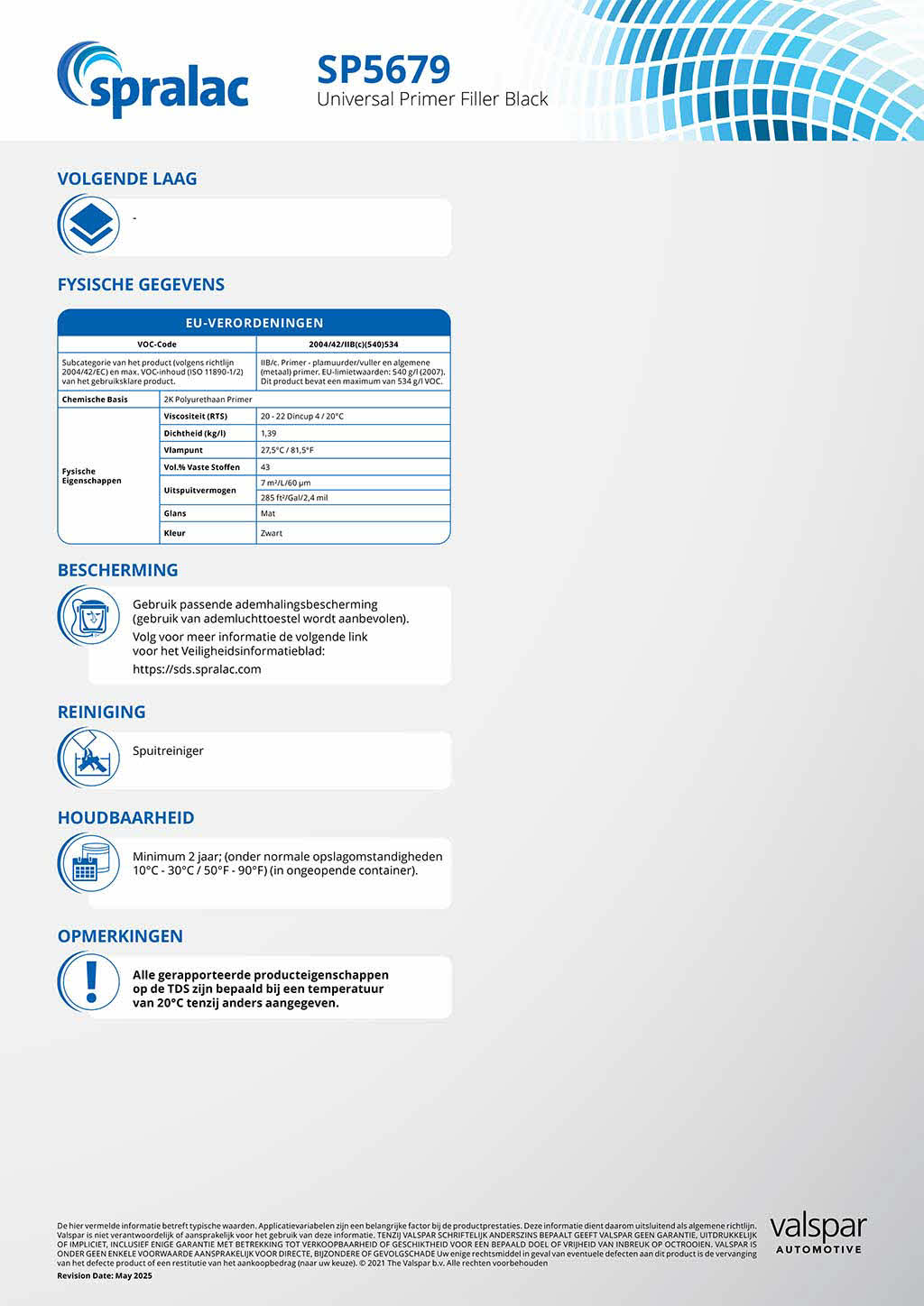 Spralac SP5679 Primer Filler Zwart Schuurversie