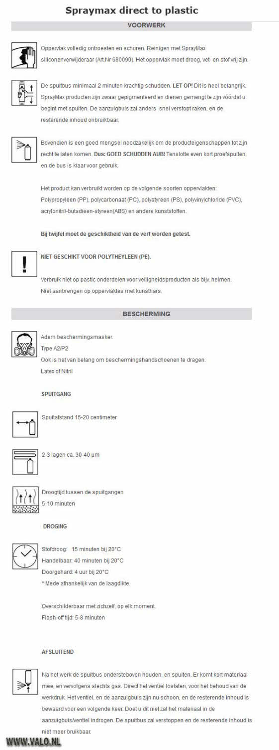 Spraymax Direct To Plastic kunststoflak/plasticspray