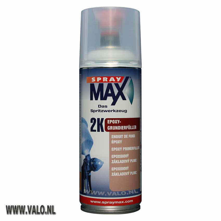 Spuitbus 400 ml Spraymax 2K Epoxy vulprimer grijs
