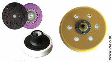 Steunschijven backing pads voor schuurmachines en poetsmachines