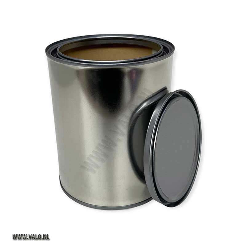 Verfblik met deksel 1 Liter inwendig gecoat
