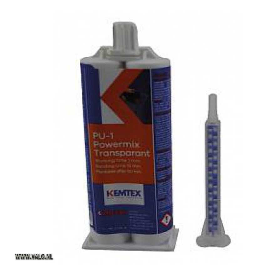 2K lijm PU-1 Kemfix 1 min Transparant - 50 ml