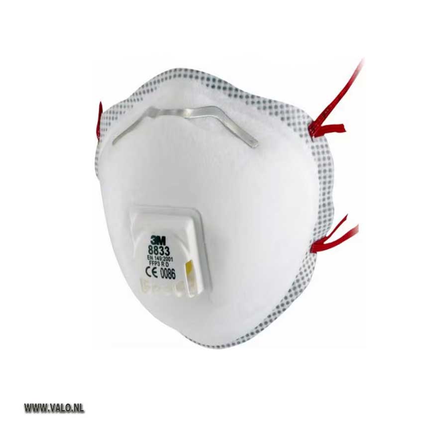 3M 08833 Fijnstofmasker FFP3, 10 stuks