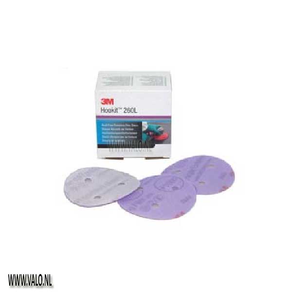 3M 260L Hookit Purple Mirco Polijstfilm 75mm schuurschijven