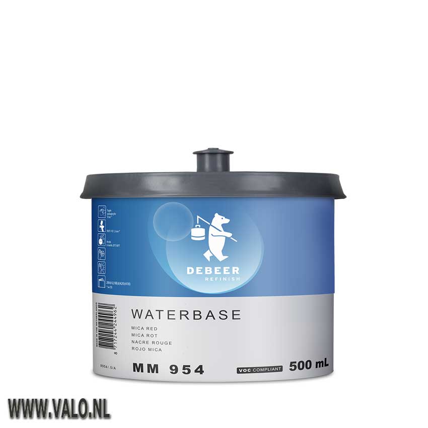 DEBEER MM954 Waterbase 900+ Mica red 0,5 liter