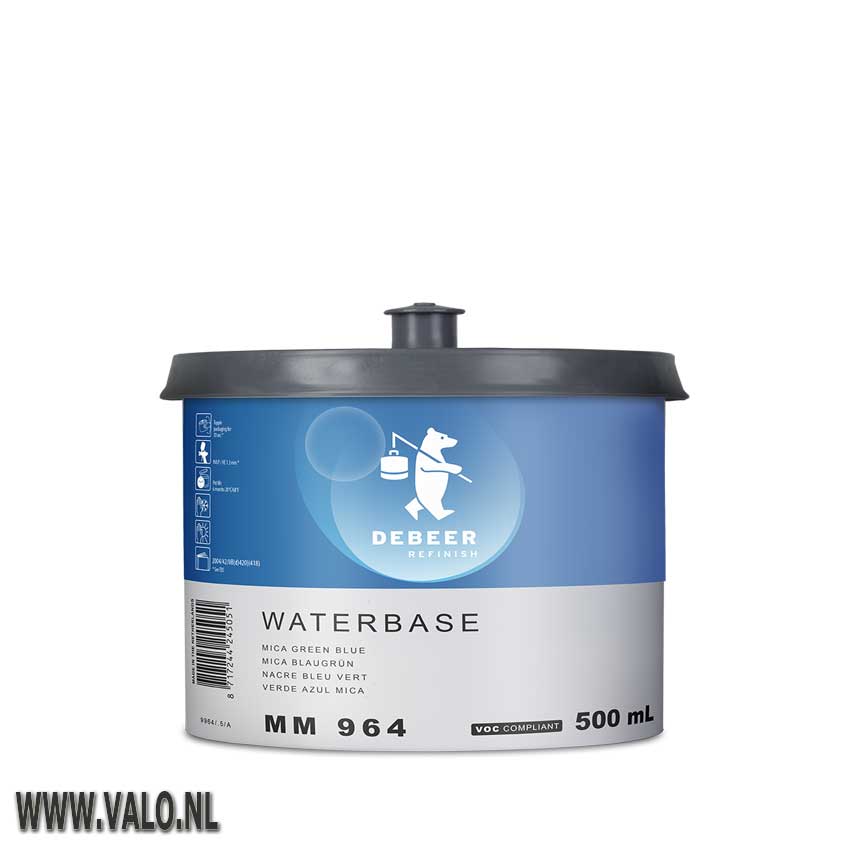 DEBEER MM964 Waterbase 900+ Mica Green Blue 0,5 liter