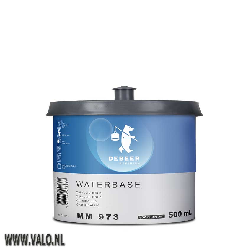 DEBEER MM973 Waterbase 900+ Xirallic gold 0,5 liter