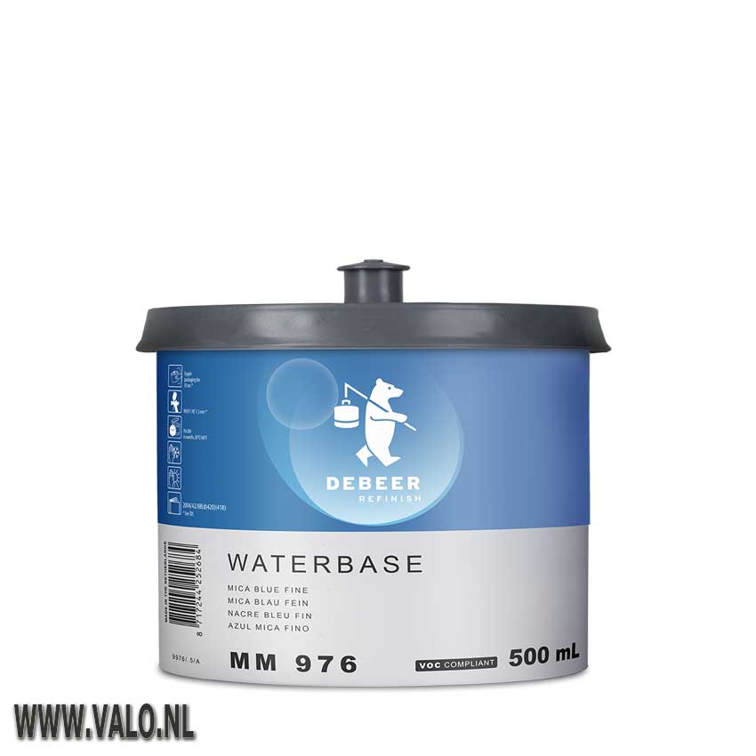 DEBEER MM976 Waterbase 900+ Mica Blue Fine 0,5 liter