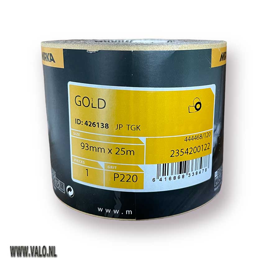 Mirka Gold Rol Schuurpapier 95 mm x 25 mtr