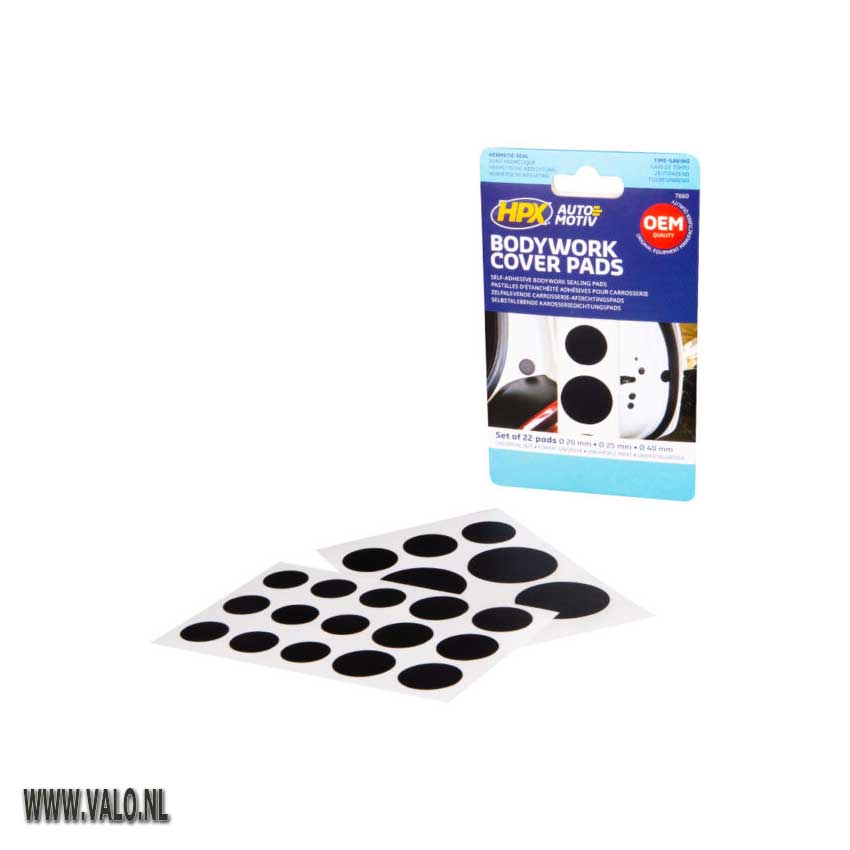 HPX Zelfklevende carrosserie-afdichtingspads dia 20mm-25mm-40mm.