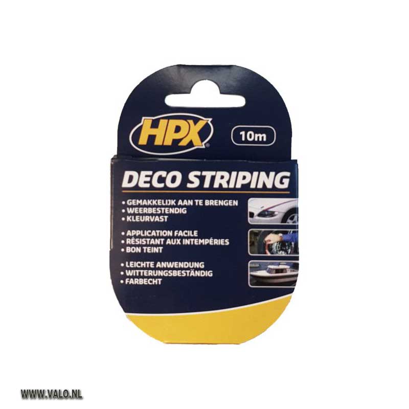 HPX Deco Striping Zwart 3 mm x 10 meter