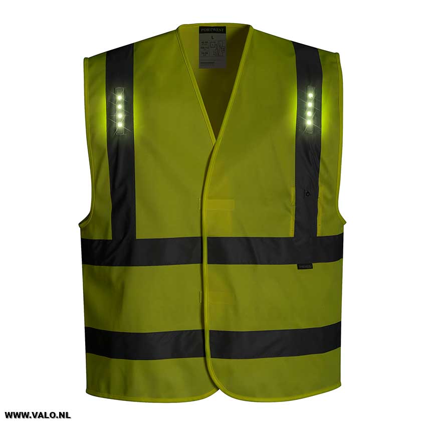 LED verkeersvest geel