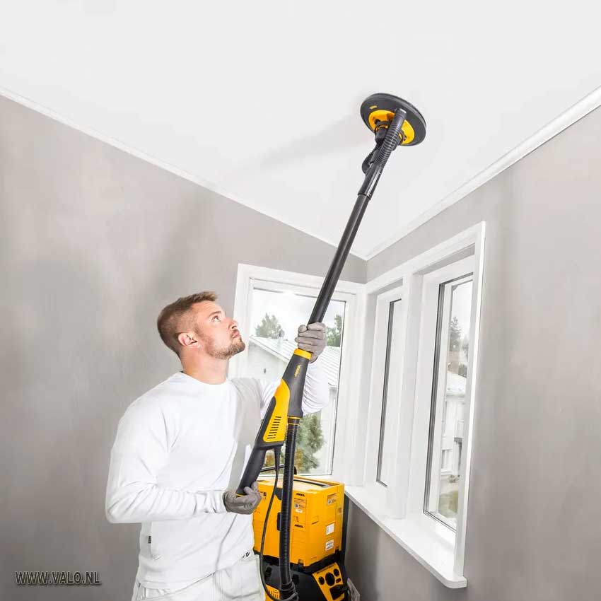 COSTWAY Droogbouwslijper, plafondslijper, stofverzamelsysteem, wandschuurmachine, 750 W, 800-1750 omw/min, 225 mm, 12 slijpschijven/ledlicht COSTWAY Droogbouwslijper, plafondslijper, stofverzamelsysteem, wandschuurmachine, 750 W, 800-1750 omw/min, 225 mm, 12 slijpschijven/ledlicht