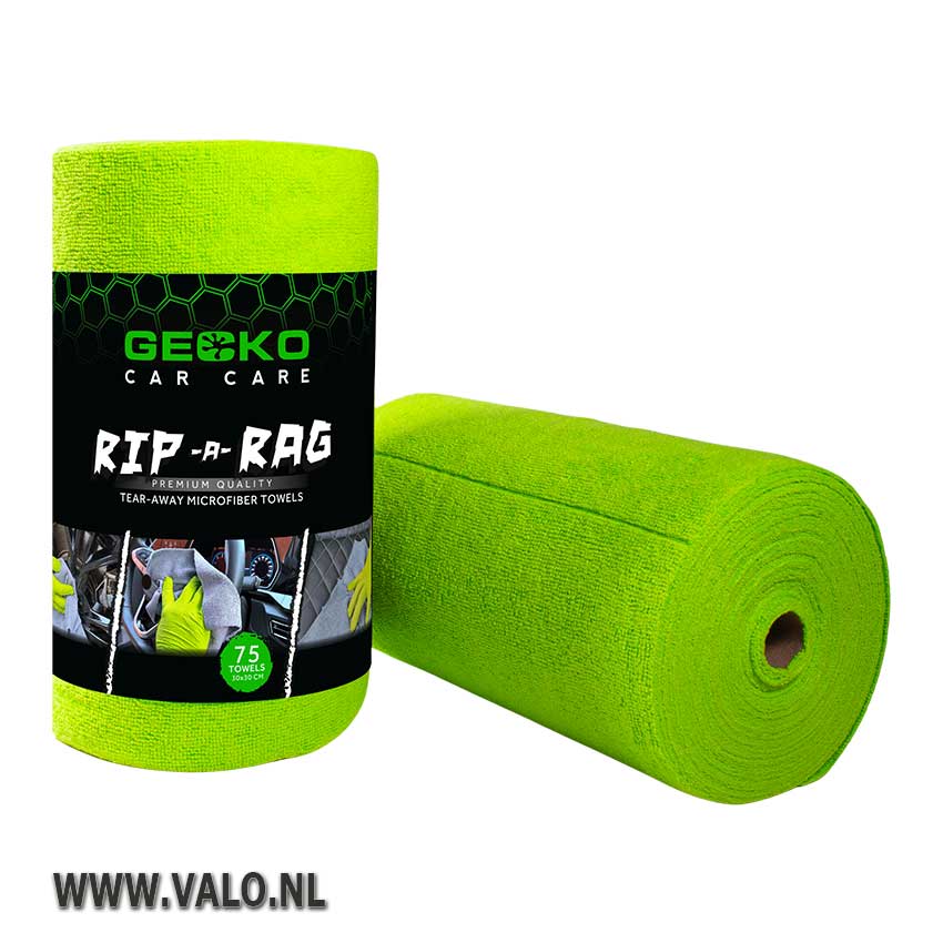 Gecko Microvezeldoeken op rol, 75 stuks.