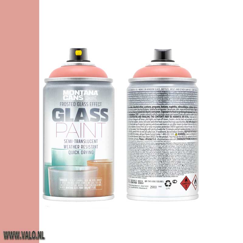 Montana glass Frosted/Mat Coral Red Spuitbus 250 ml