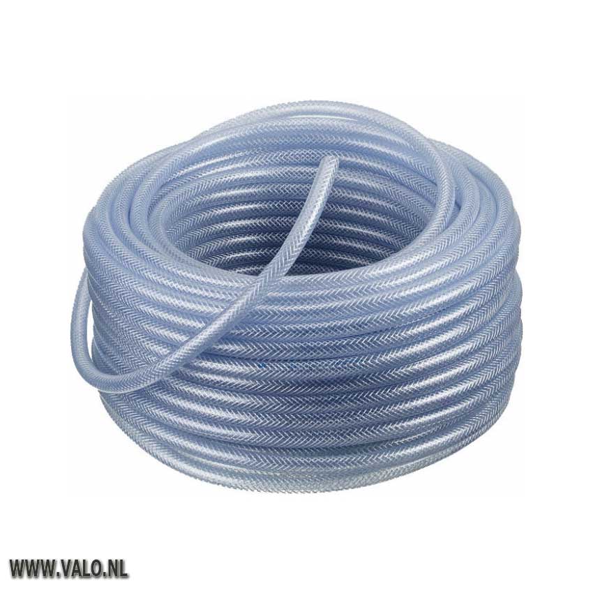 Transparante luchtslang op 50 meter rol, afmeting slang 6mm x 12 mm 