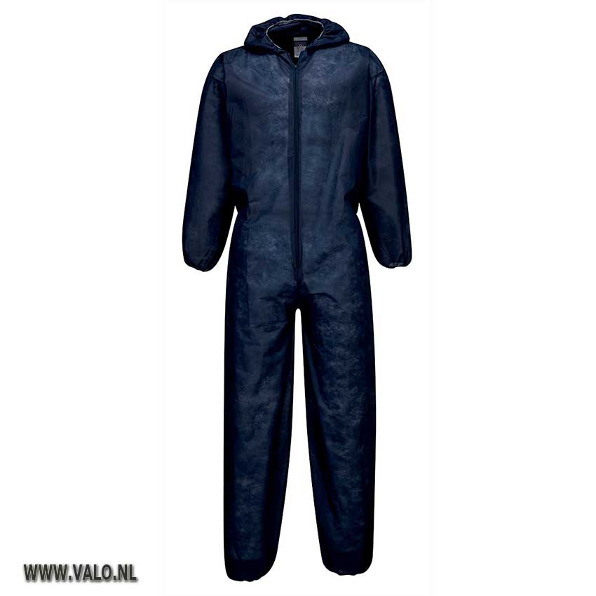 Wegwerp overall Marine blauw Portwest ST11.