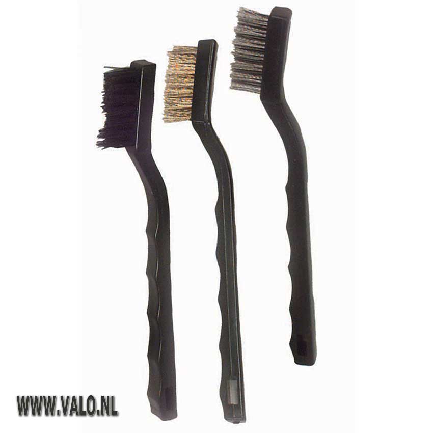 set van 3 Easy grip staalborstels