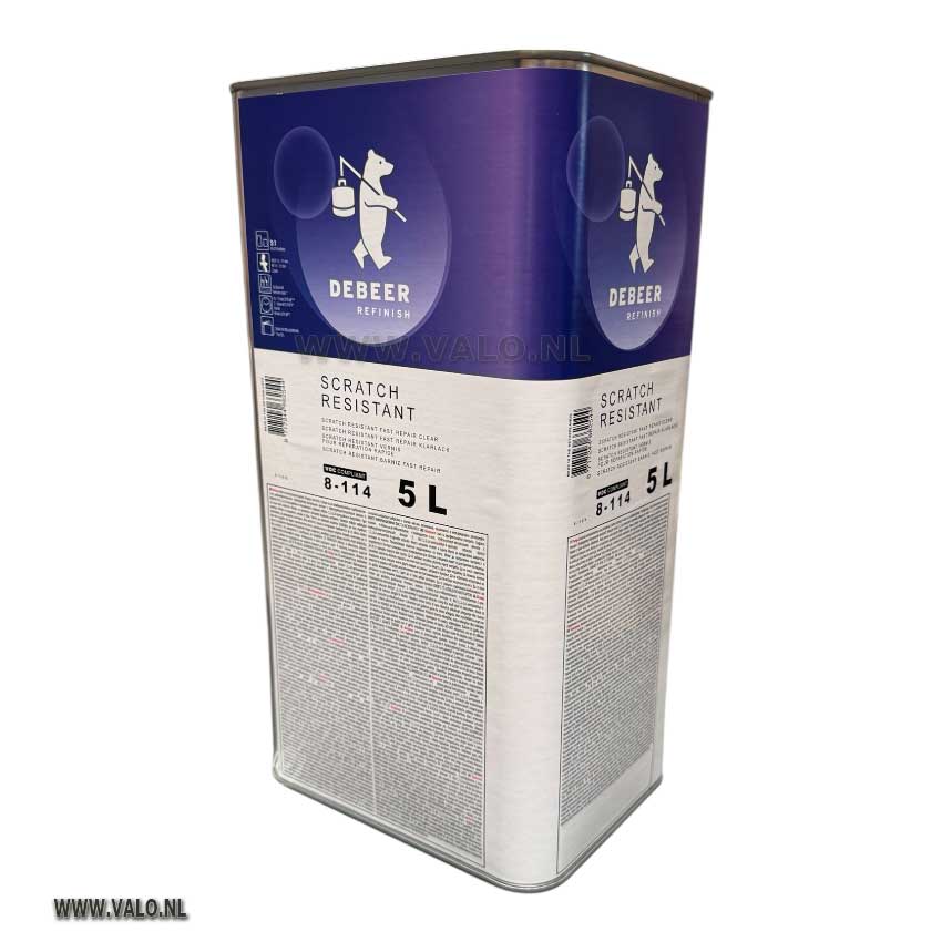 Blanke lak 8-114 Scratch resistant fast repair clear De Beer Refinish