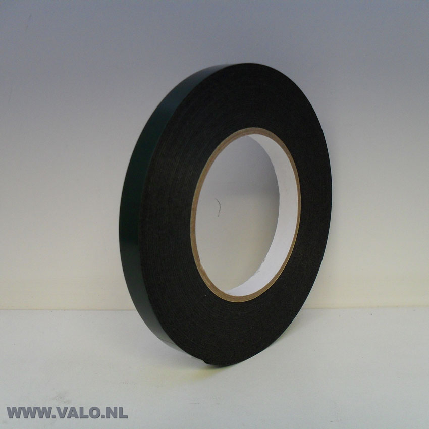 Dubbelzijdig foam tape zwart met hoge kleefkracht Valo Trading Ridderkerk
