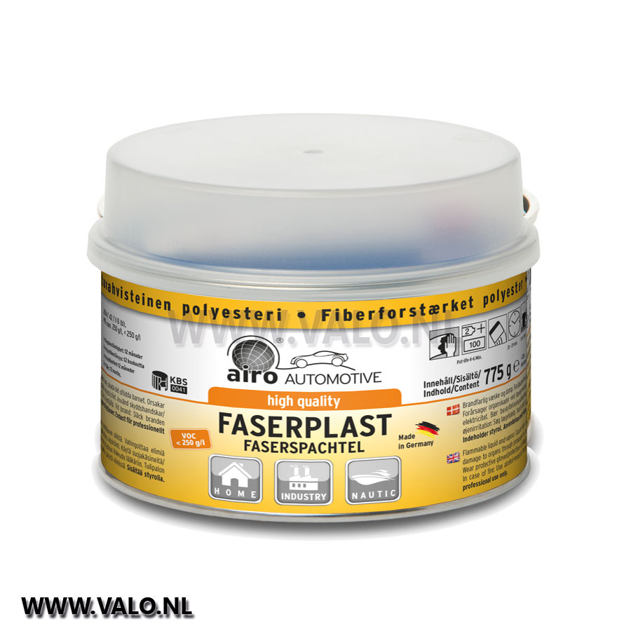 Faserplast Glasvezelhoudende 2K polyester plamuur Airo