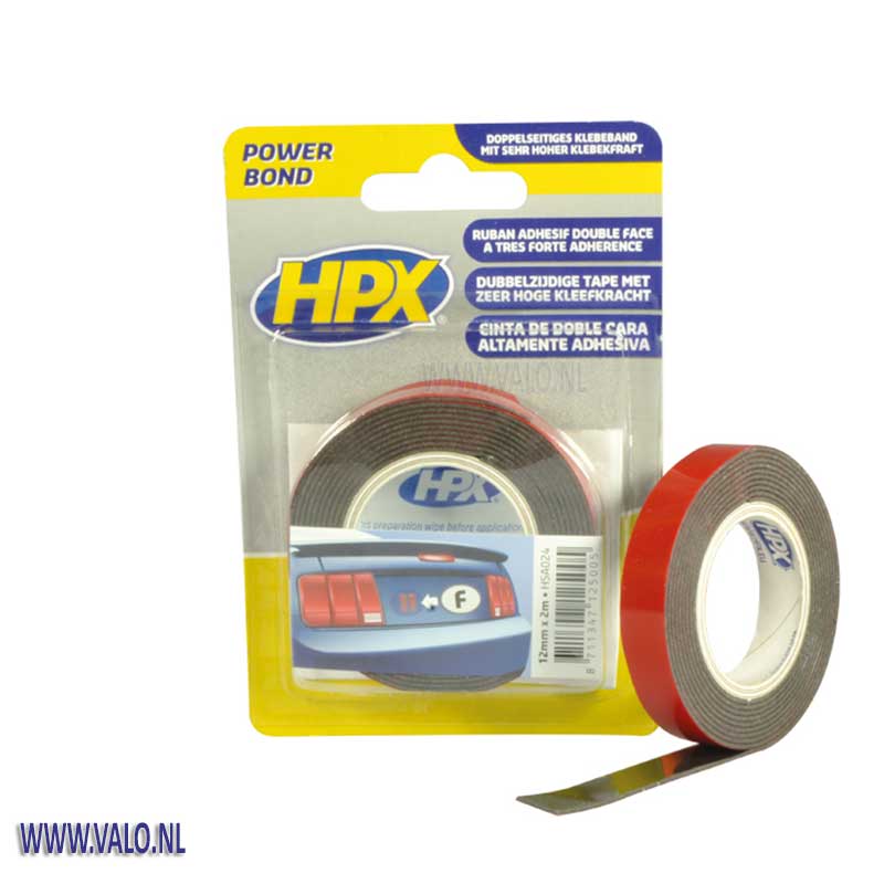 HPX Dubbelzijdig tape HSA024 12mm x 2mtr