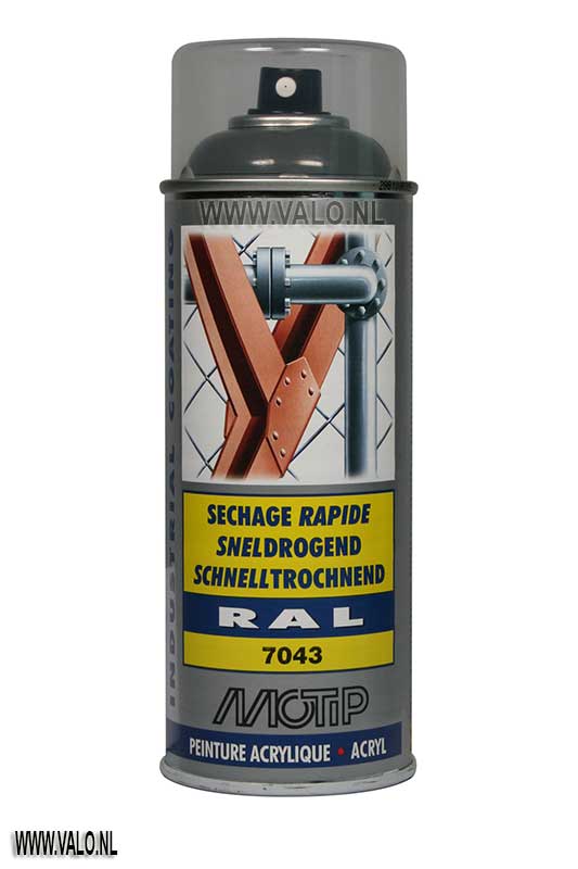 MoTip Industrial RAL 7043 Verkeers Grijs Spuitbus 400ml