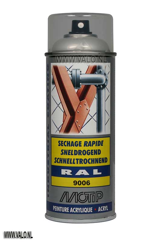 MoTip Industrial RAL 9006 Wit Aluminium Metallic Spuitbus 400ml