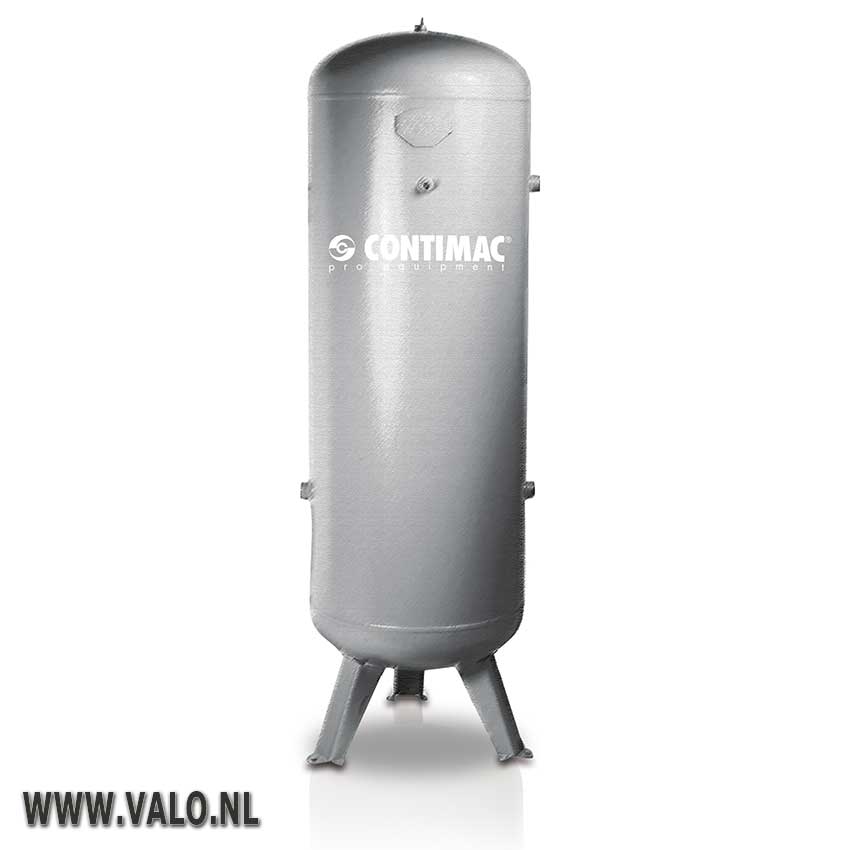 Vertikale, verzinkte persluchtketel van 500 liter en maximum druk van 15 bar