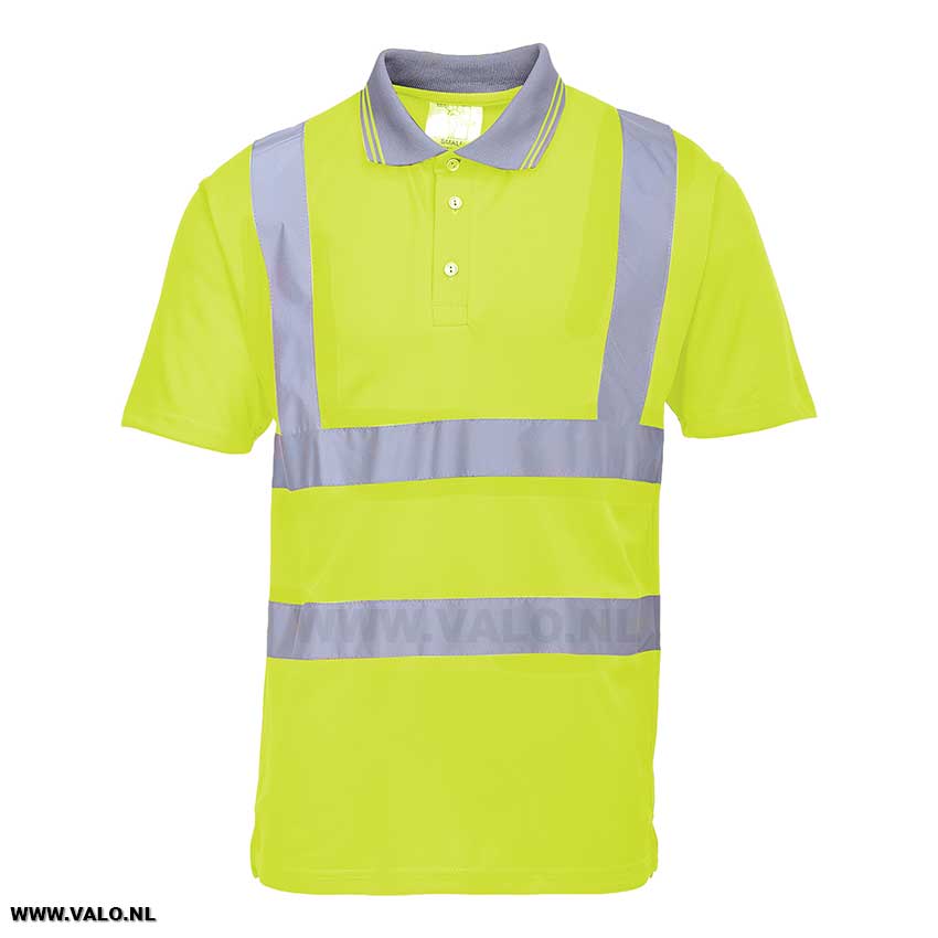 Poloshirt met reflectiestrepen Hi-Vis S477