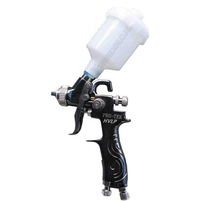 samenvoegen Uitlijnen Drink water Mini HVLP Spuitpistool Pro-tek 2550 met RVS sproeier naald en luchtkap