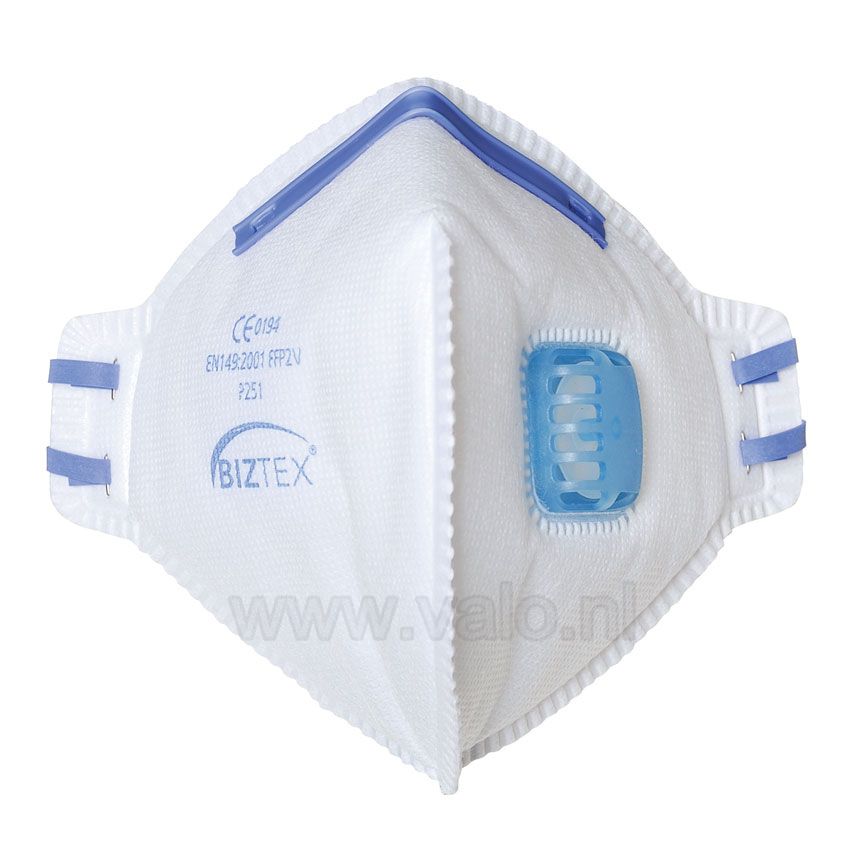 Stofmasker FFP2 met ademventiel, vouwbaar