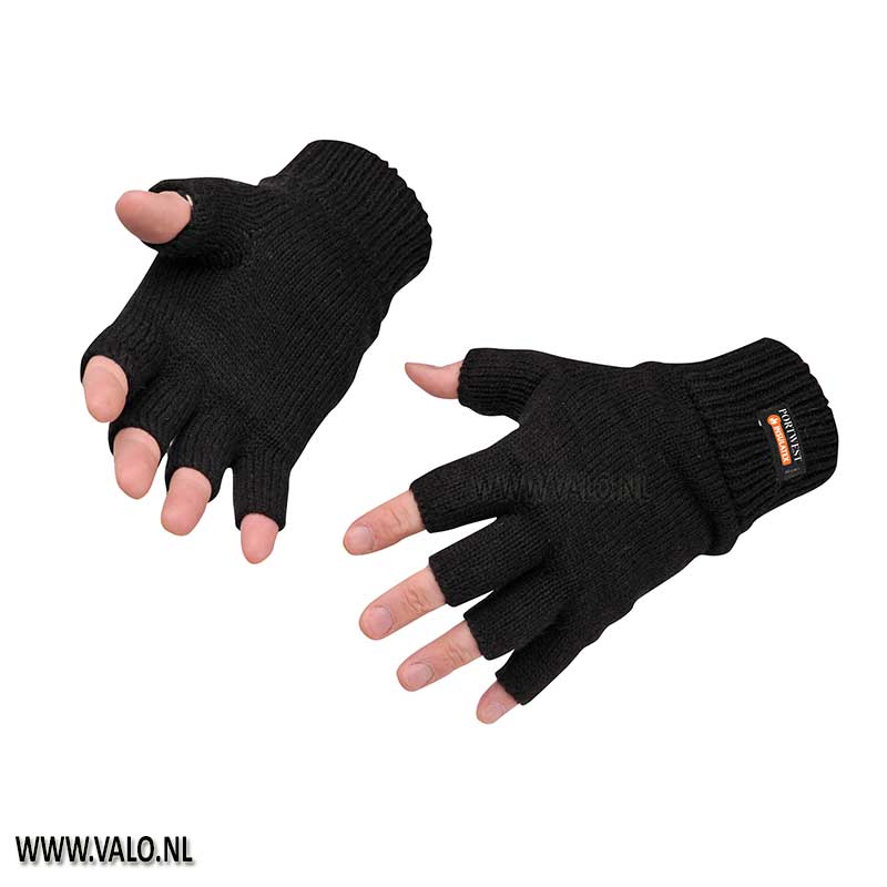 Oriëntatiepunt handboeien Vertrouwen op Vingerloze zwarte gebreide Insulatex™ handschoen Portwest GL 14 @ Valo  Trading Ridderkerk