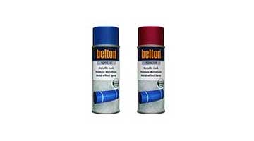 Spuitbus met metallic lak van Belton een decoratieve effectverf voor binnen en buiten toepasbaar