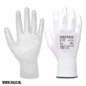 PU Palm handschoenen Wit A120