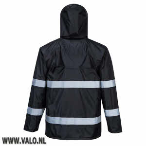 Regenjack-Iona-Zwart-Portwest-F440-back