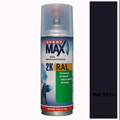 Spuitbus Spraymax 2K Ral 5011 Staalblau