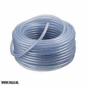 Transparante luchtslang op 50 meter rol, afmeting slang 6mm x 12 mm 