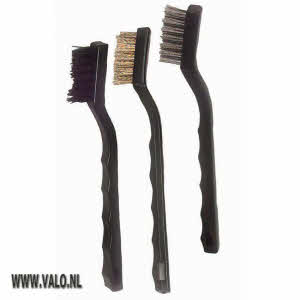set van 3 Easy grip staalborstels