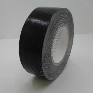 Ducttape / Straaltape zwart 50 mm x 50 meter.