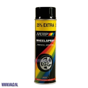 Motip velgenlak Zwart Glans 04018 Spuitbus 500ml.