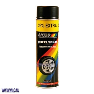 Motip velgenlak Zwart Mat 04019 Spuitbus 500ml.