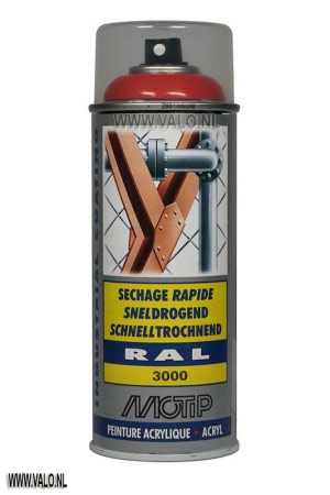 MoTip Industrial RAL 3000 Vuurrood Spuitbus 400ml