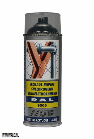 MoTip Industrial RAL 9005 Diep Zwart Hoogglans Spuitbus 400ml