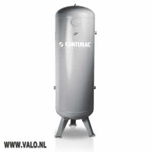 Vertikale, verzinkte persluchtketel van 500 liter en maximum druk van 15 bar