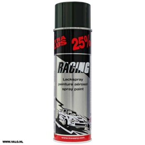 Spuitbus Racing hoogglans zwart 500 ml