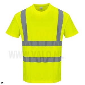 Hi-Vis Katoen comfort T-shirt Geel met korte mouw, S170