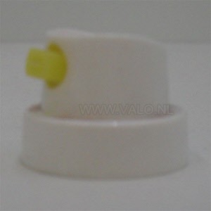 Spraycap vlakstraal fijn (wit/geel)
